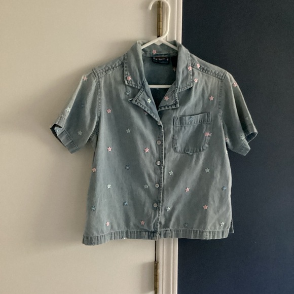Vintage Women Petite M denim button down - Picture 1 of 1